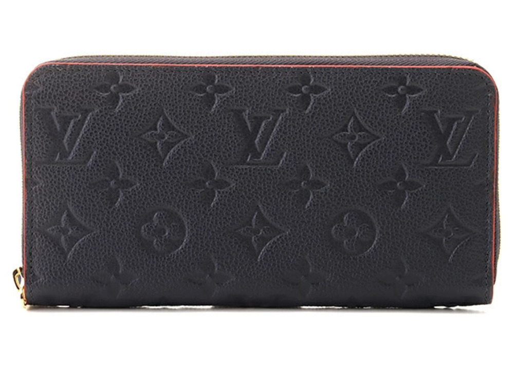 LOUIS VUITTON Zippy Wallet Monogram Empreinte Marine Blue Rouge Red